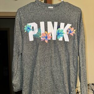 PINK Victoria’s Secret 
Long sleeve gray